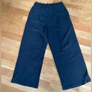 Aerie New Heights Fleece Trouser - Black Wide Leg Sweatpants